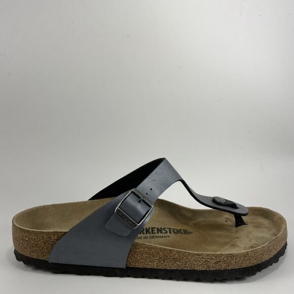 Birkenstock Shoes - Birkenstock Gizeh Sandals Womens Size 42 US Size 11-11.5 Metallic Blue Thong
